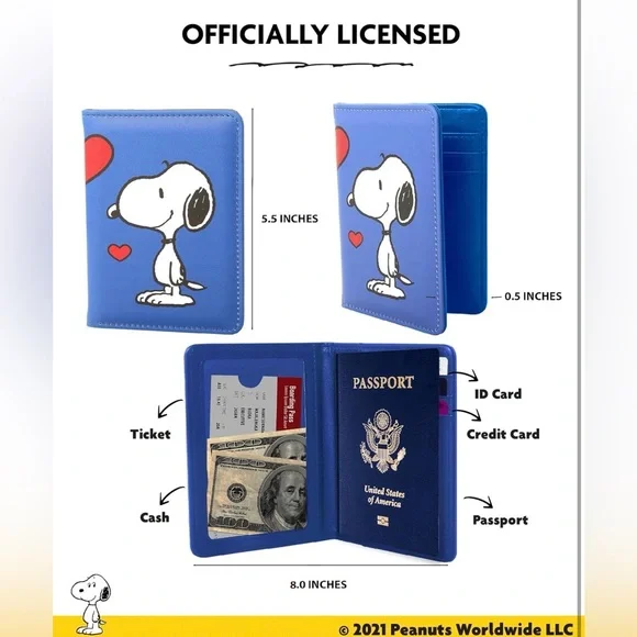 Peanuts Snoopy Passport Cover - Picture 5 of 12
